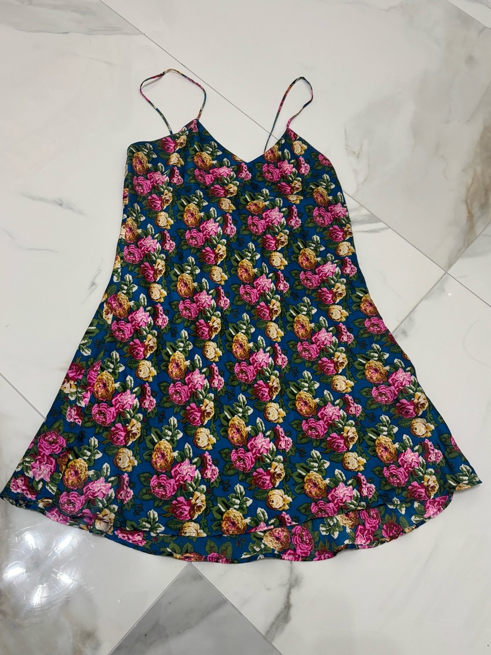 Victoria’s Secret 90’s Vintage 100% Silk Dress Sz S Floral